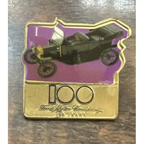 Ford Motor Co 100 Years Anniversary Enamel Pin Hat Lapel Tie Tack 1-1/8" 2003 - Picture 1 of 2